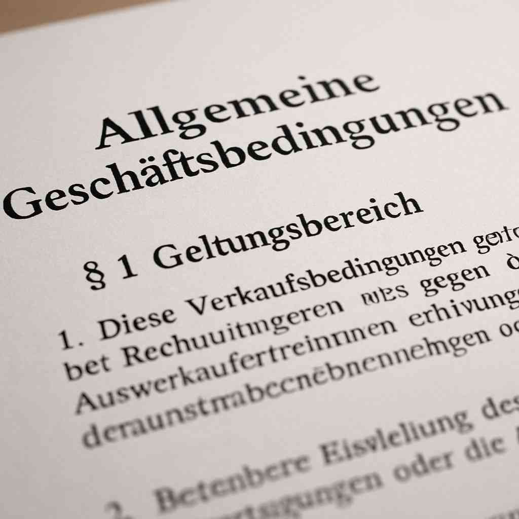 Gesetzestext für Allgemeine Geschäftsbedingungen